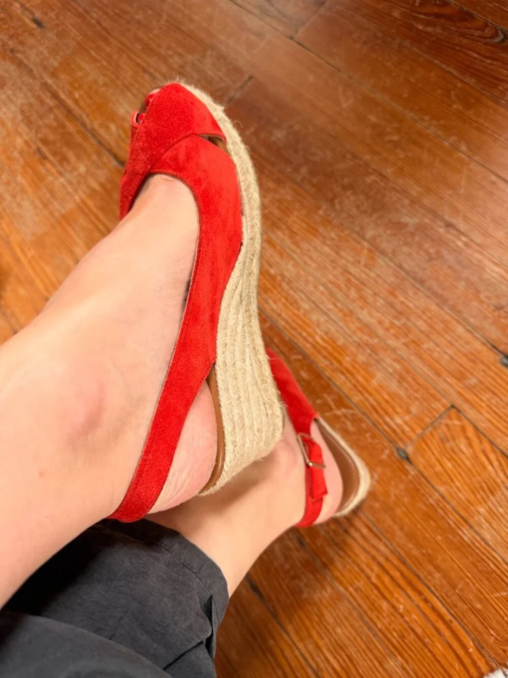 Red Espadrilles. Size 38.